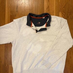 Heelys Men's Cream and Gray Crewneck Sweater